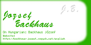 jozsef backhaus business card